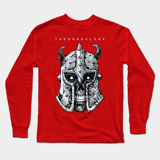 Warrior Skull Long Sleeve T-Shirt by thedarkcloak